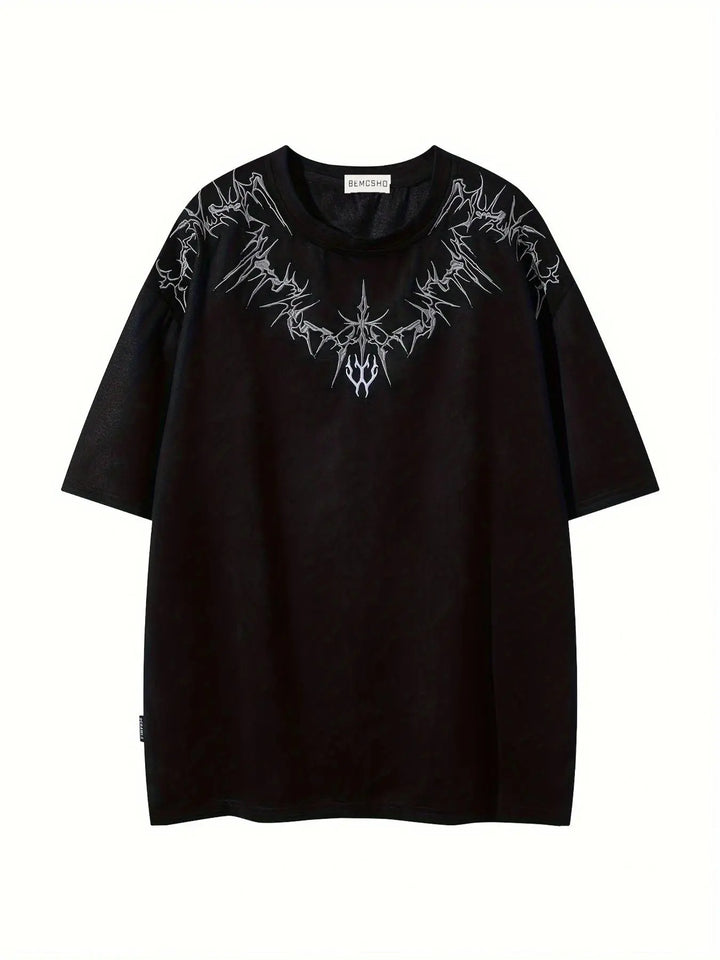Gothic Embroidered Oversized Street Tee