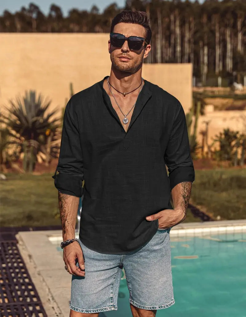 Coastal Linen Henley
