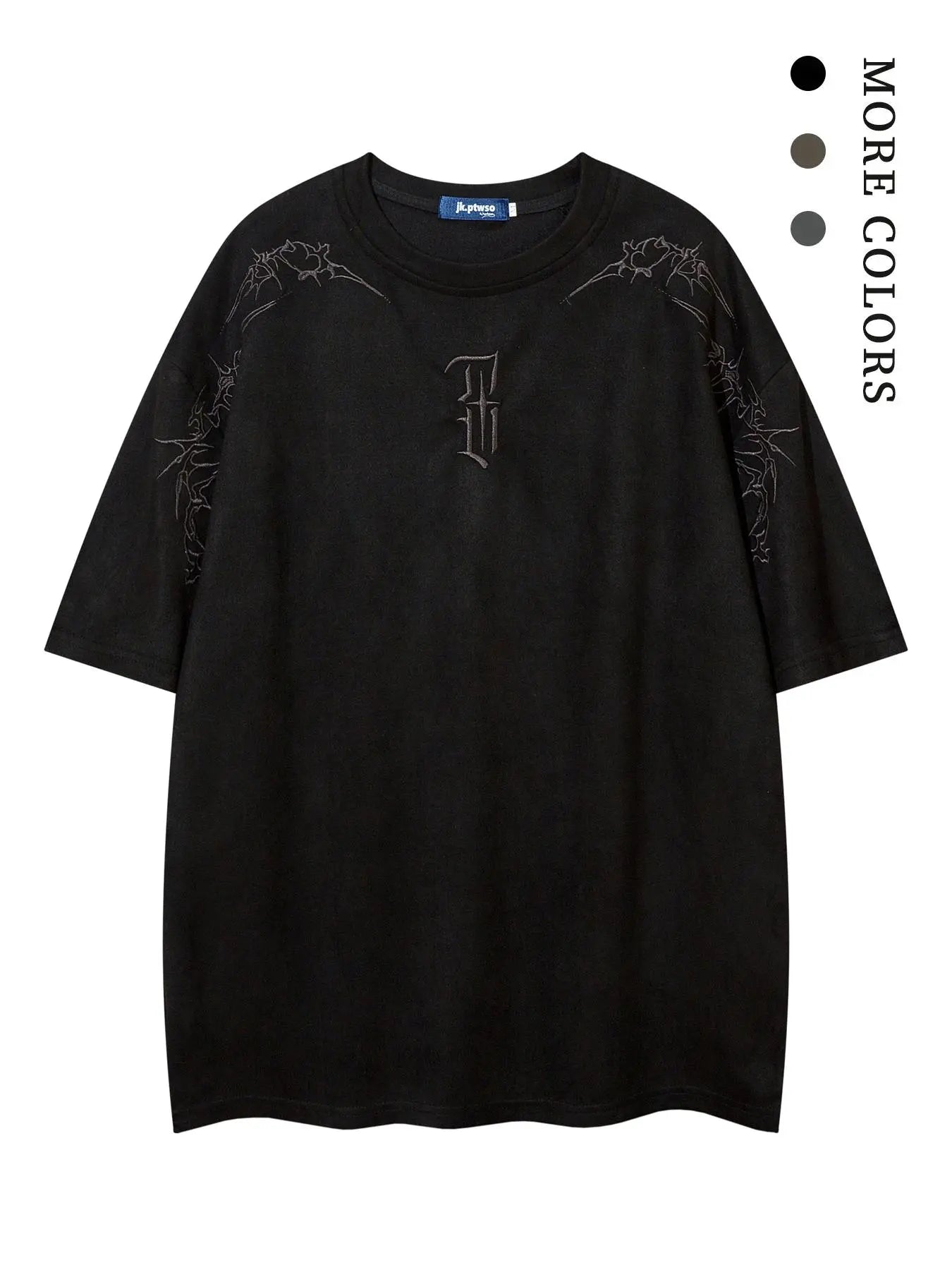 Vintage Washed Embroidered Oversized Tee
