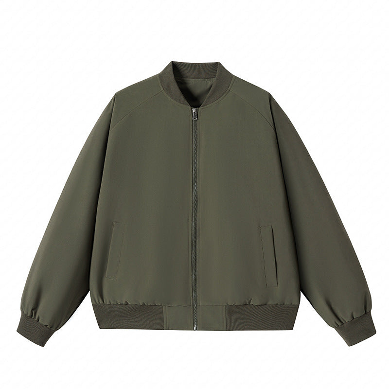 Lightweight Baseball Collar Zipper Jacket