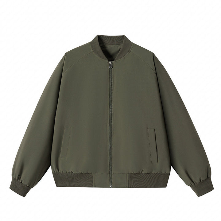 Lightweight Baseball Collar Zipper Jacket