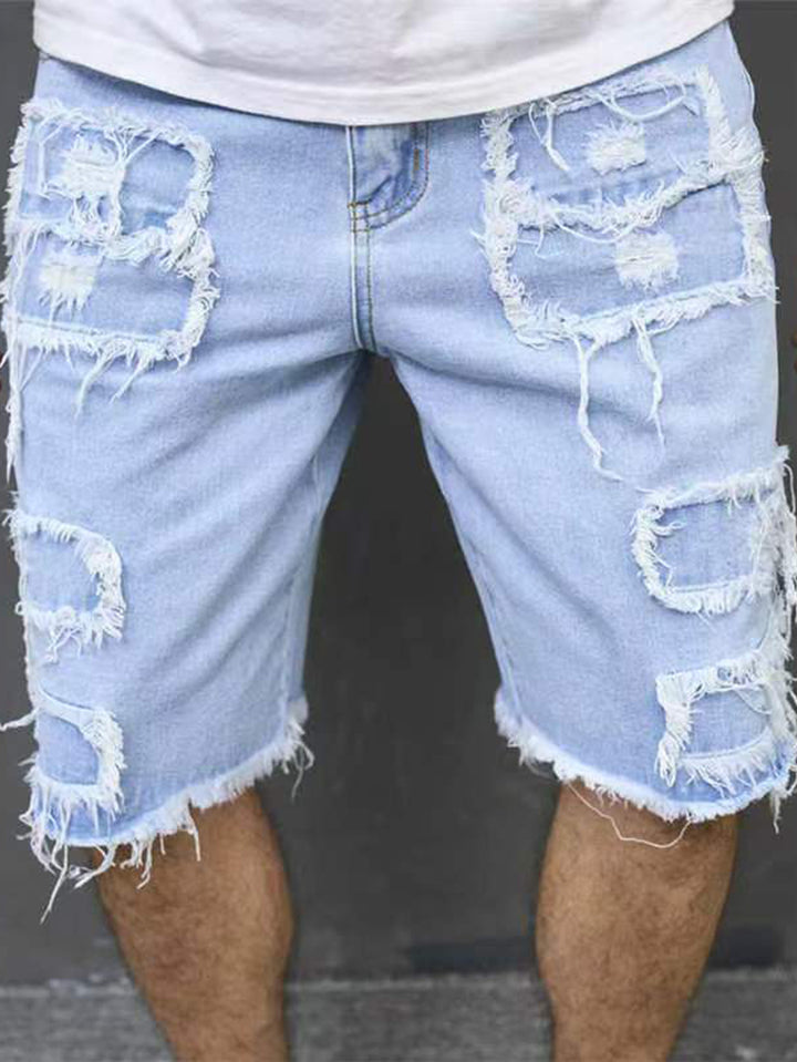 DISTRESSED DENIM SHORTS
