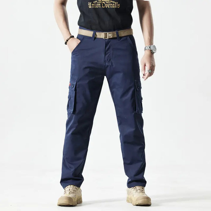 Casual Multi-Pocket Straight-Leg Pants