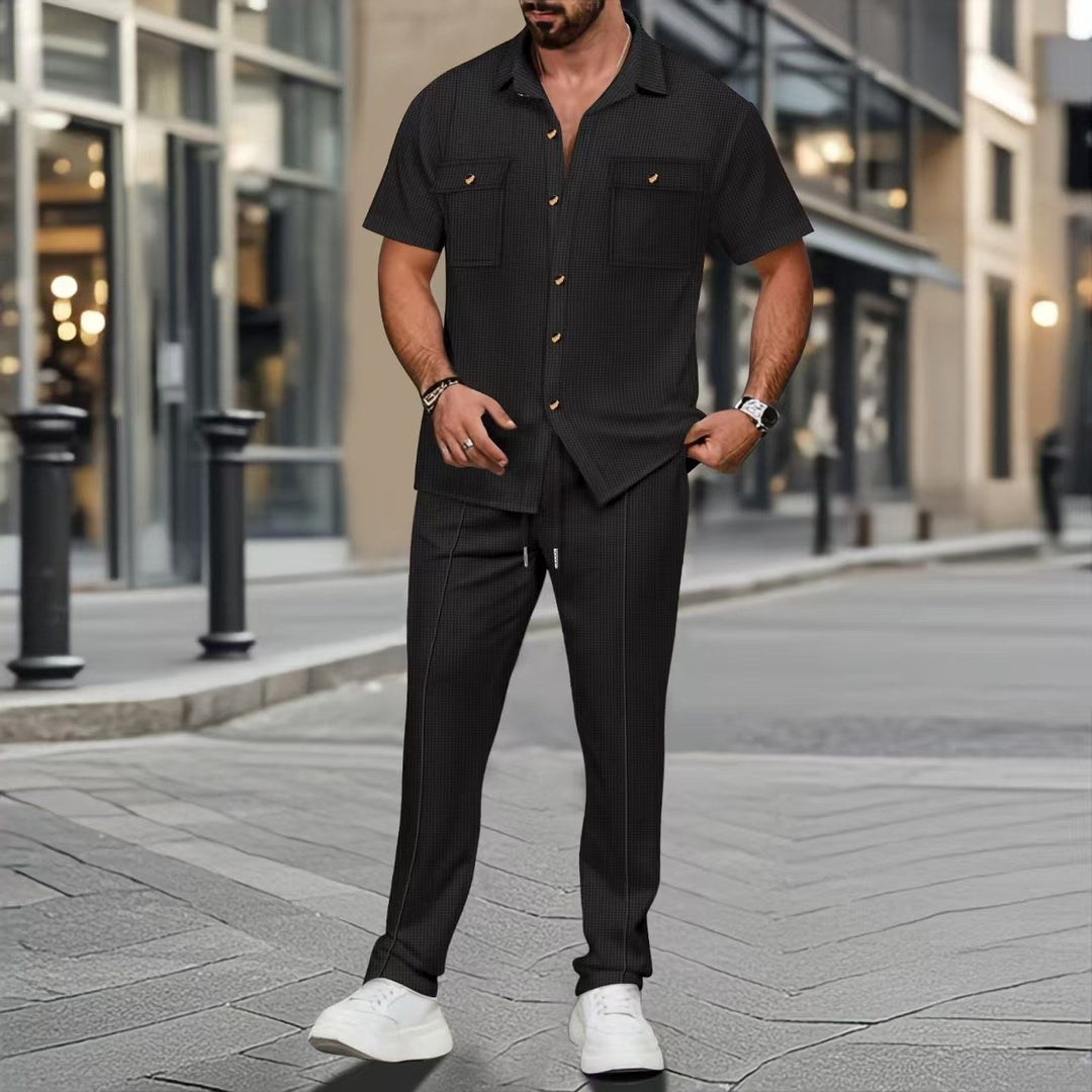 Men’s Textured Summer 2-Piece Set