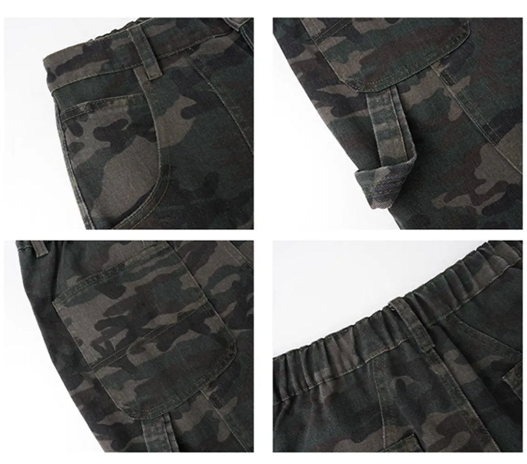 Vintage-inspired Camo Cargo Shorts