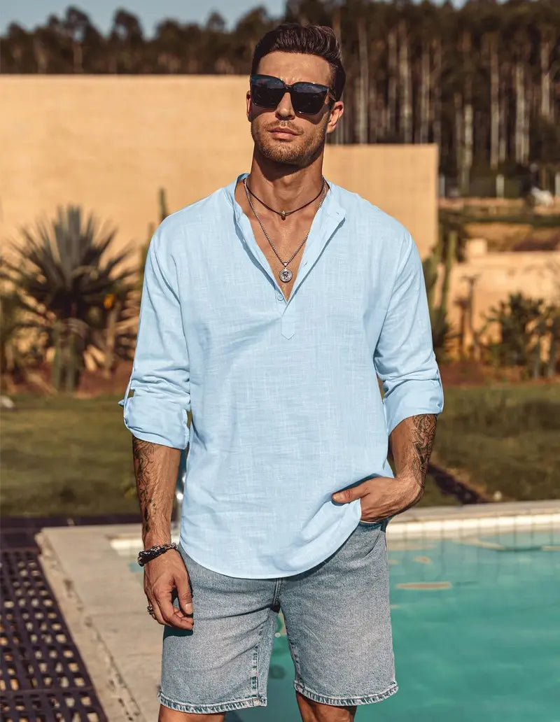 Coastal Linen Henley