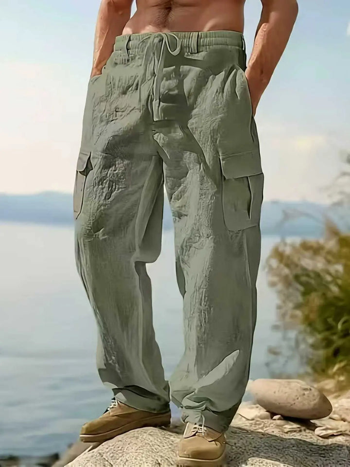 Coastal Linen Cargo Pants