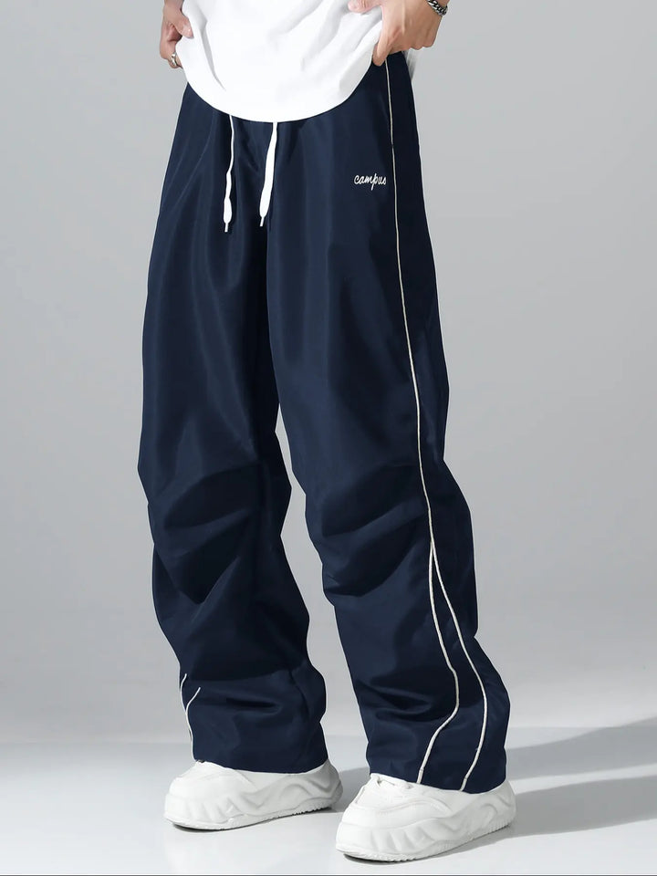 Contrast Piped Relaxed Pants