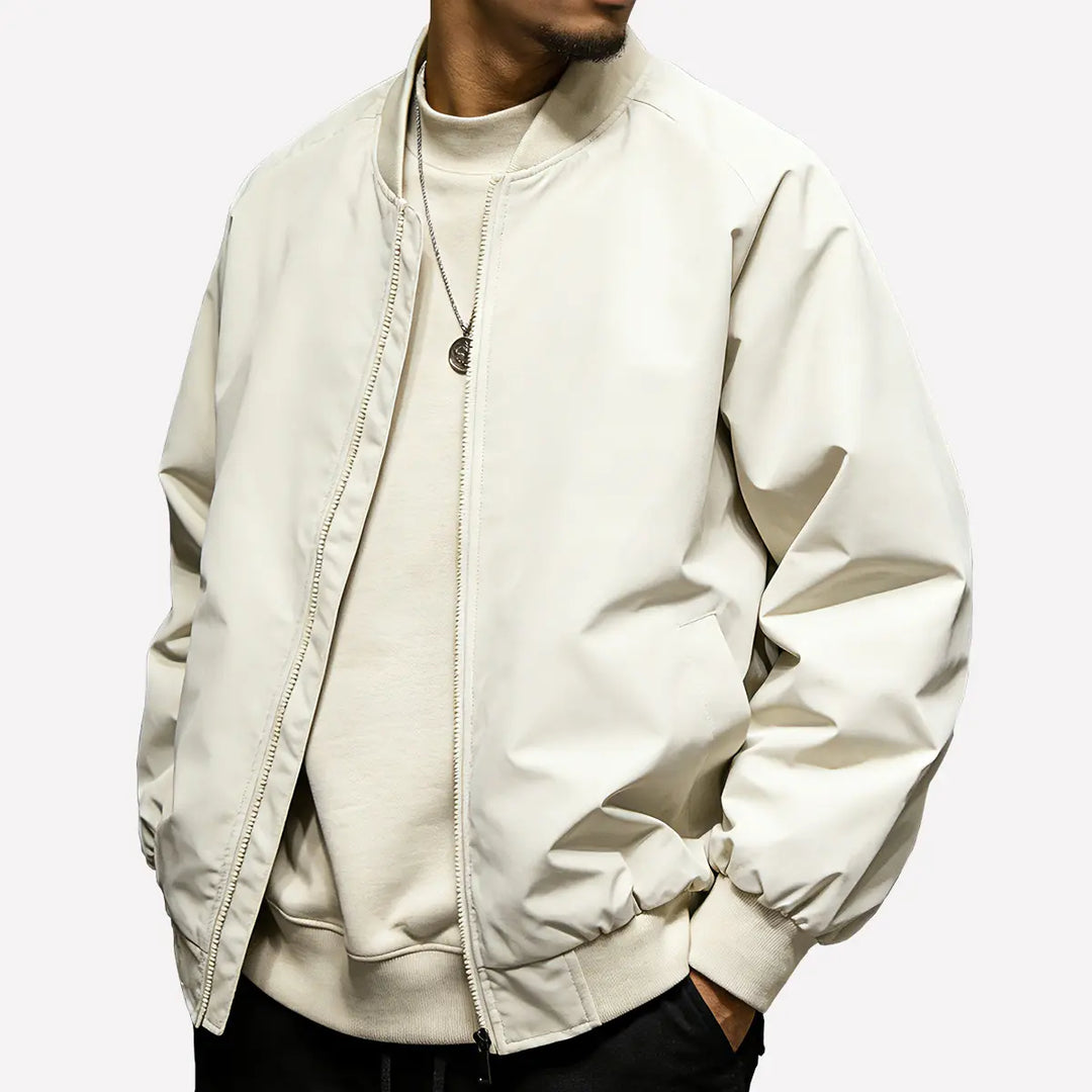Lightweight Baseball Collar Zipper Jacket