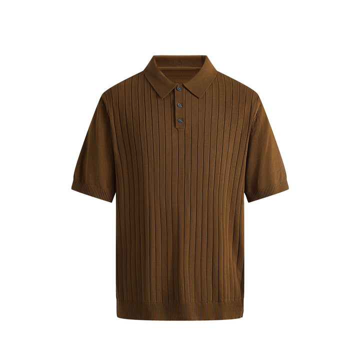 Minimal Ribbed Polo Tee