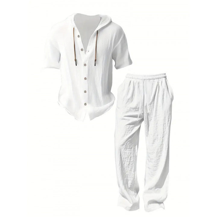 LINEN SHORT SLEEVE SHIRT&amp; PANTS SET FOR MEN