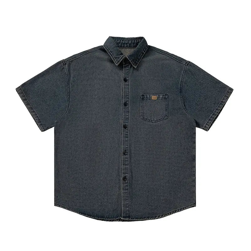 Vintage Denim Short Sleeve Shirt