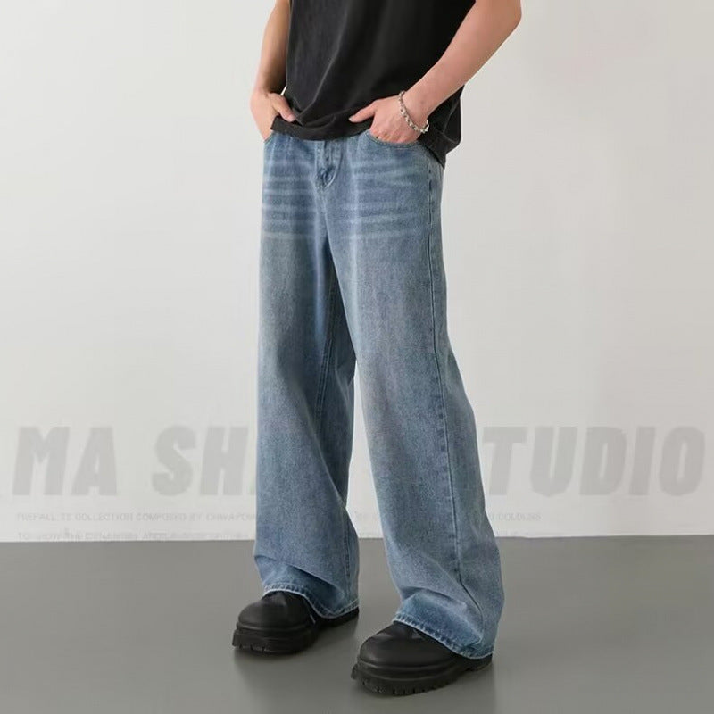 Vintage Wide-Leg Denim Jeans