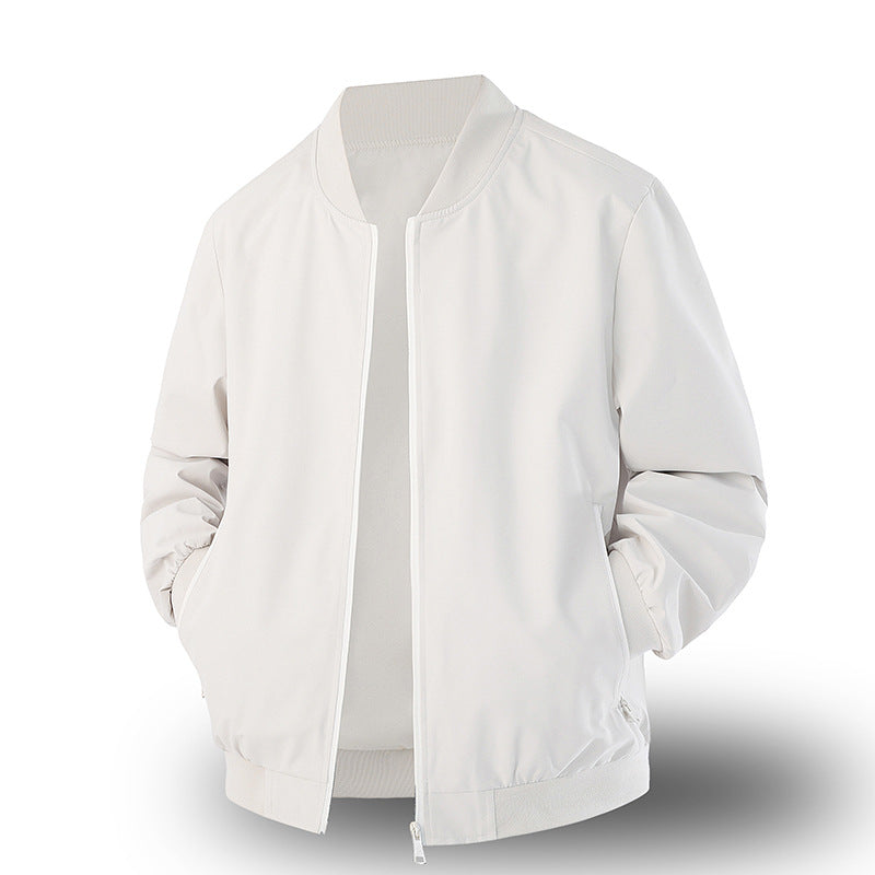 lightweight casual baseball-collar jacket