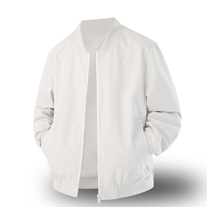 lightweight casual baseball-collar jacket