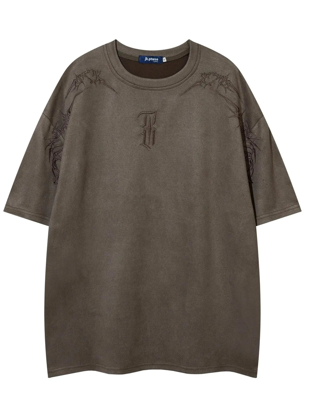 Vintage Washed Embroidered Oversized Tee