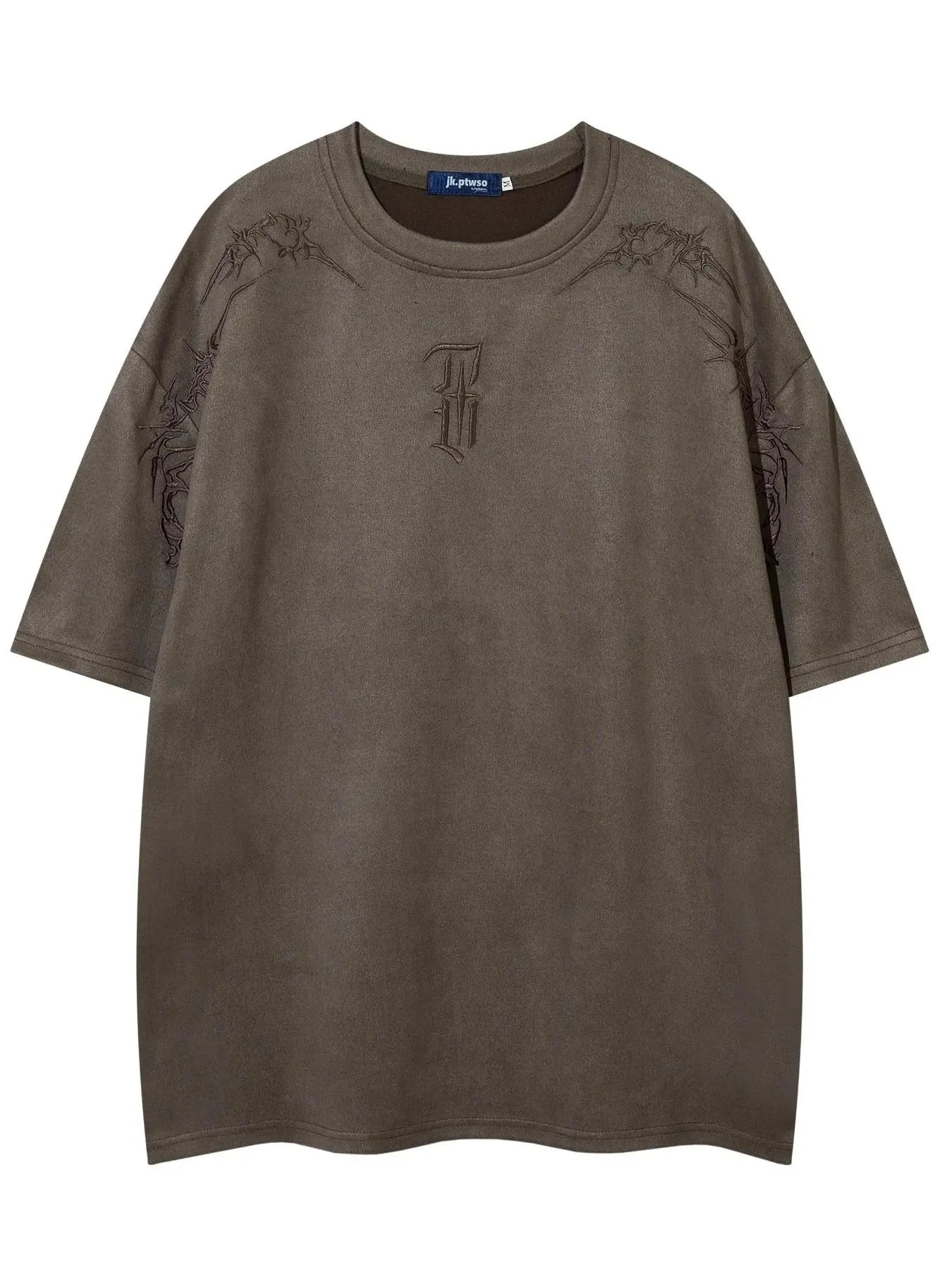 Vintage Washed Embroidered Oversized Tee