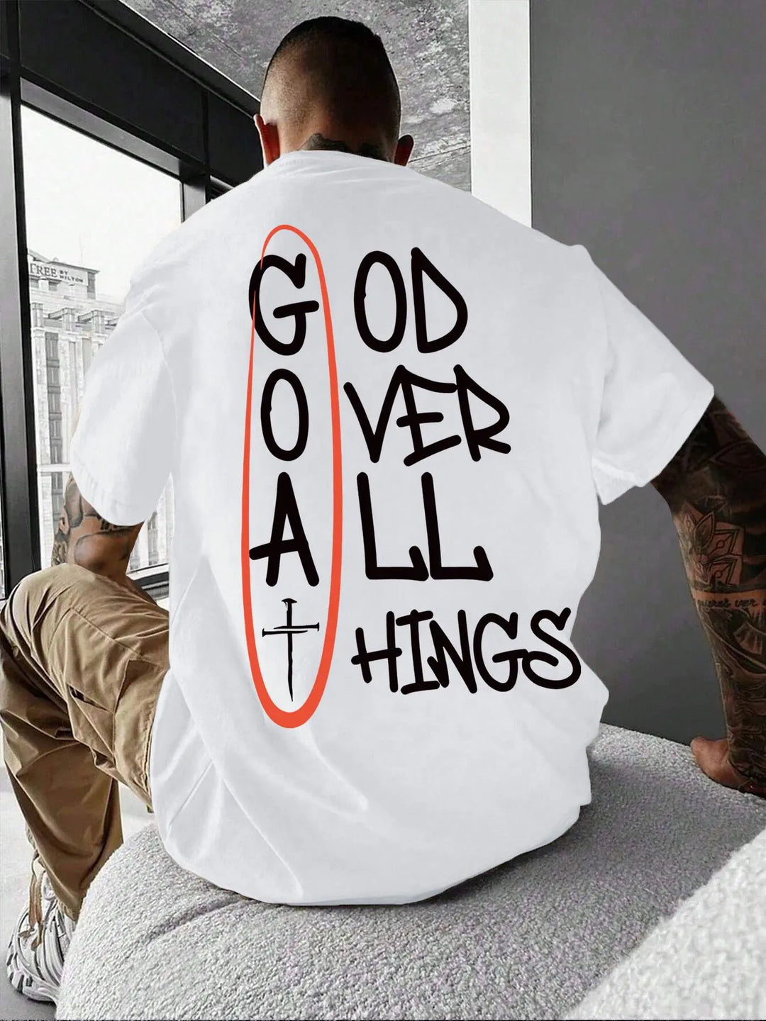 Faith Over All Things Graphic Oversized Tee