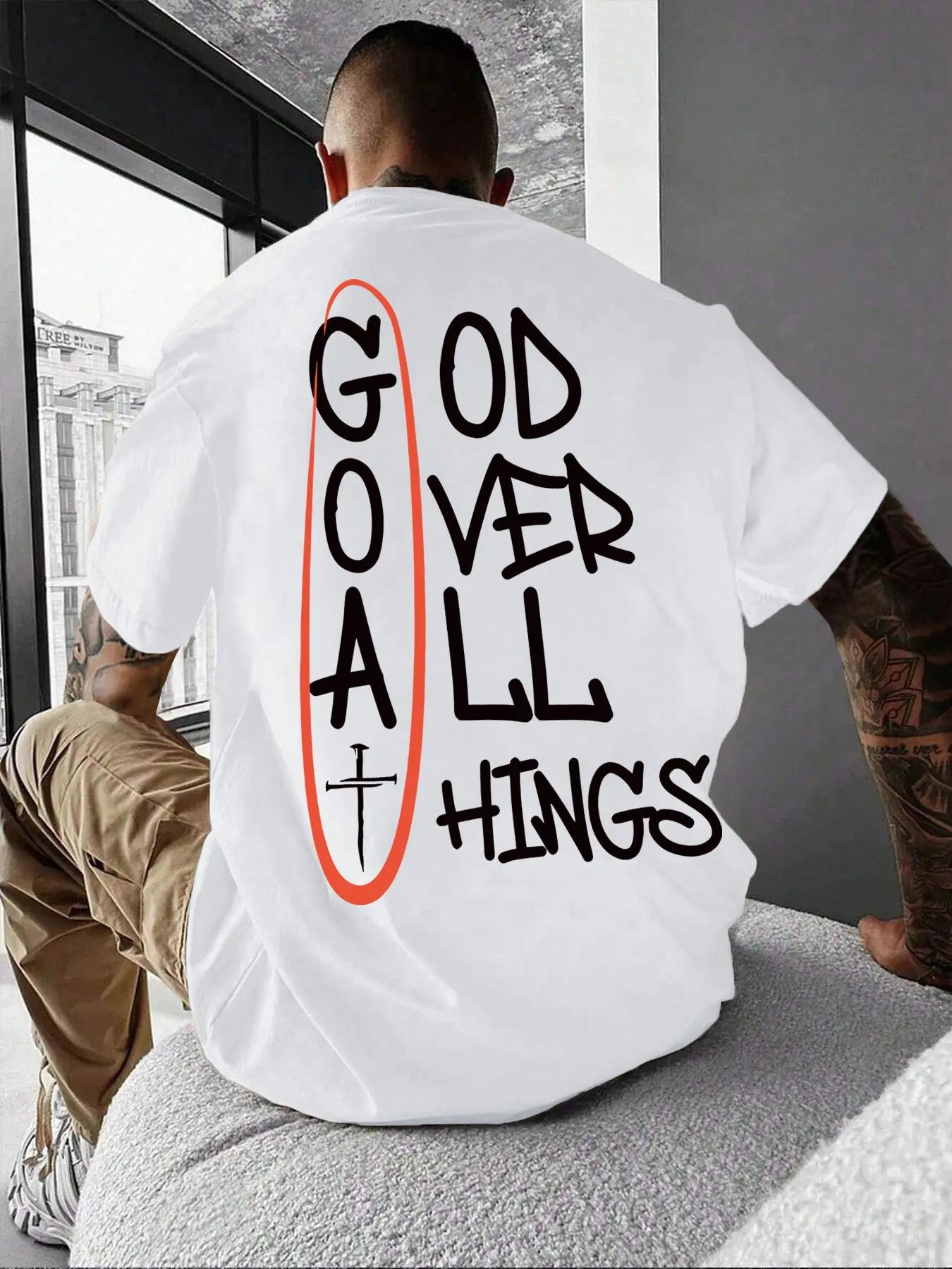 Faith Over All Things Graphic Oversized Tee