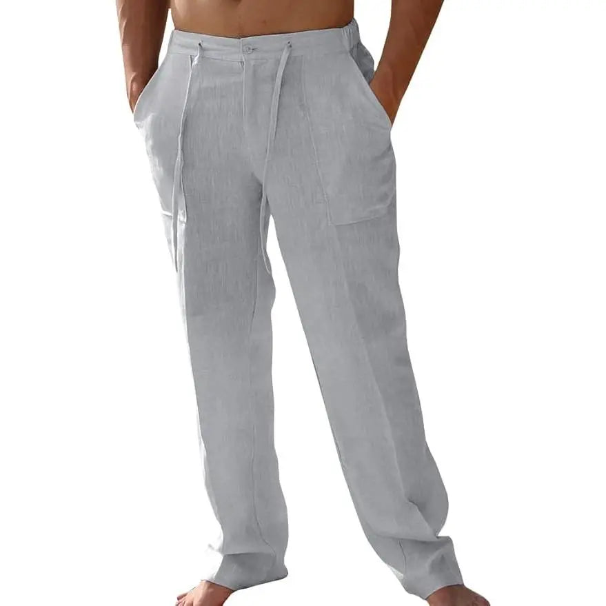 Coastal Linen Drawstring Trousers