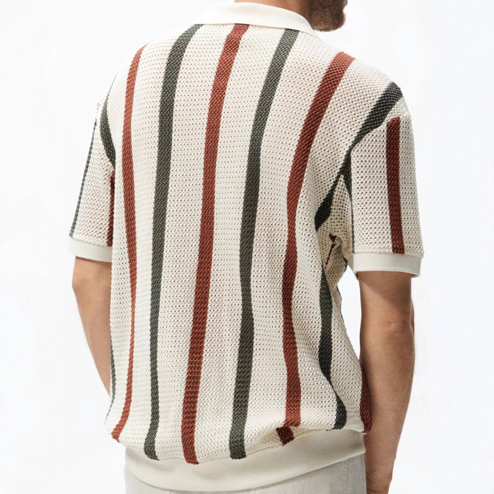 Monaco Knit Stripe Polo Shirt