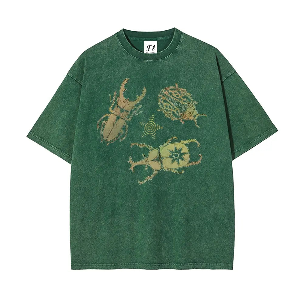 Vintage Insect Graphic Washed Tee