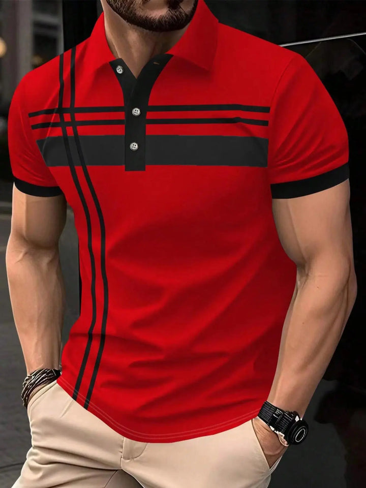 Men’s Sport Stripe Performance Polo