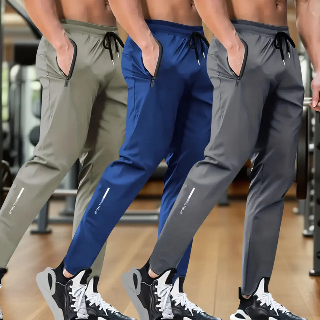Men’s 3-Pack Loose-Fit Flat-Front Pants