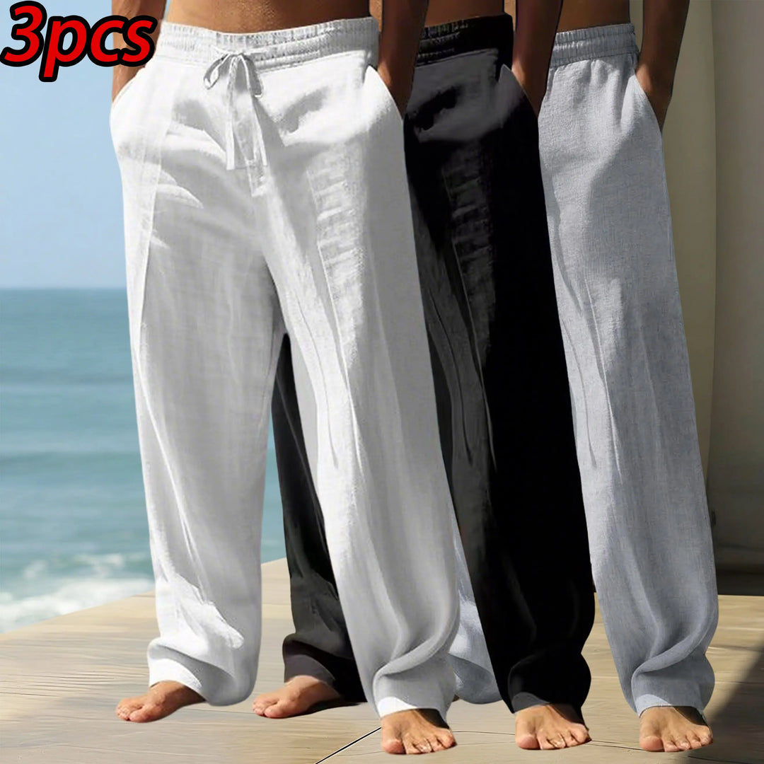 3-Pack Premium Linen Comfort Pants