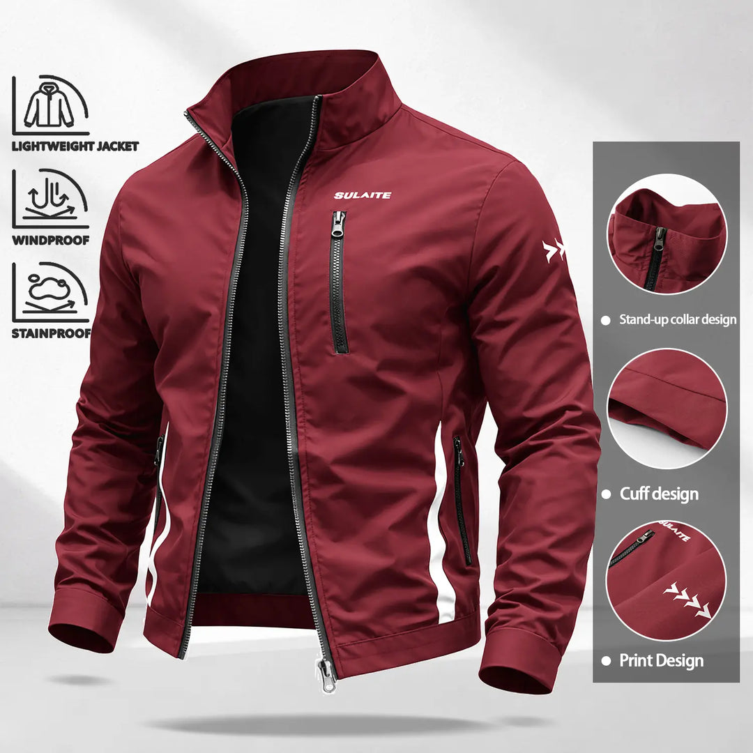 Men’s stand collar windproof jacket