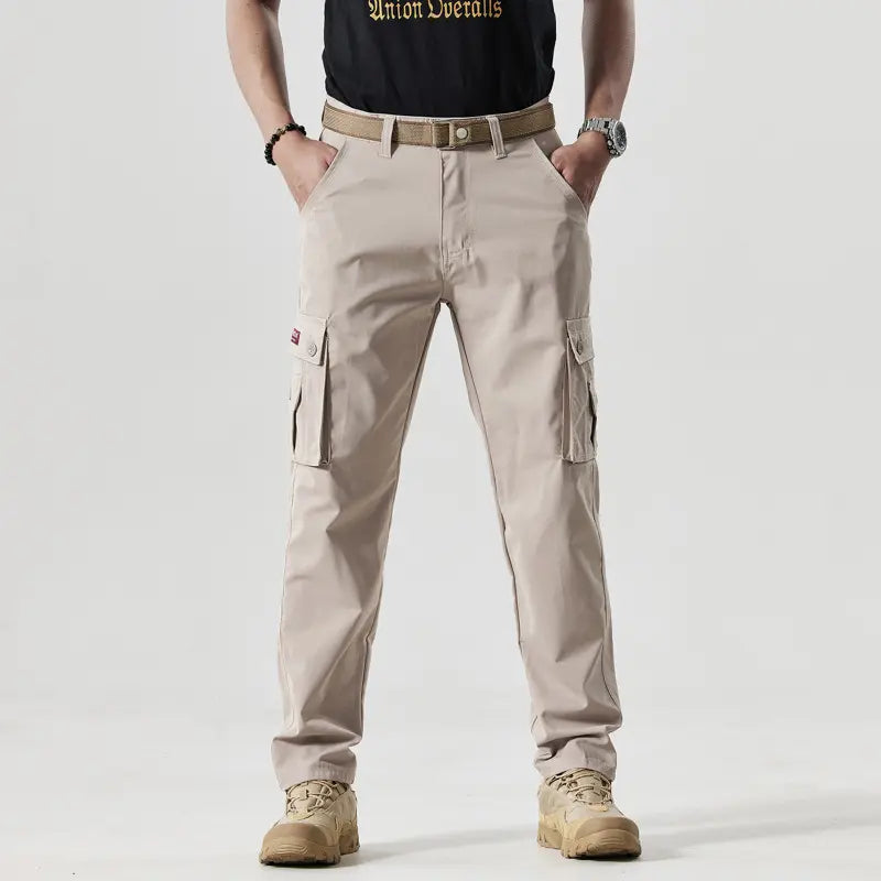 Casual Multi-Pocket Straight-Leg Pants