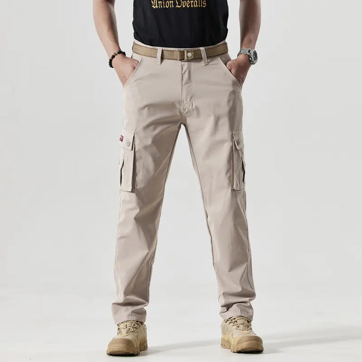 Casual Multi-Pocket Straight-Leg Pants