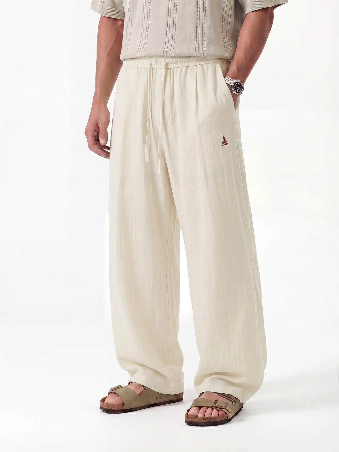 Linen Breeze Wide-Leg Pants