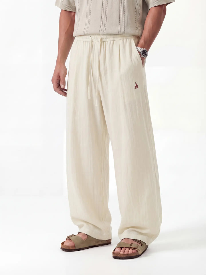 Linen Breeze Wide-Leg Pants