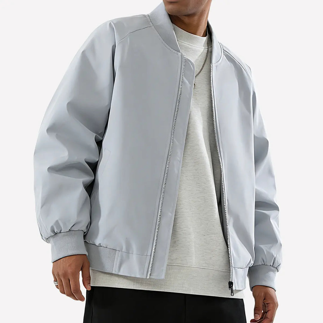 Lightweight Baseball Collar Zipper Jacket