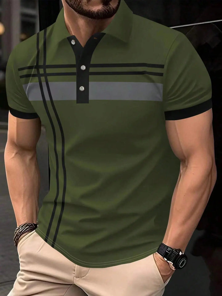 Men’s Sport Stripe Performance Polo