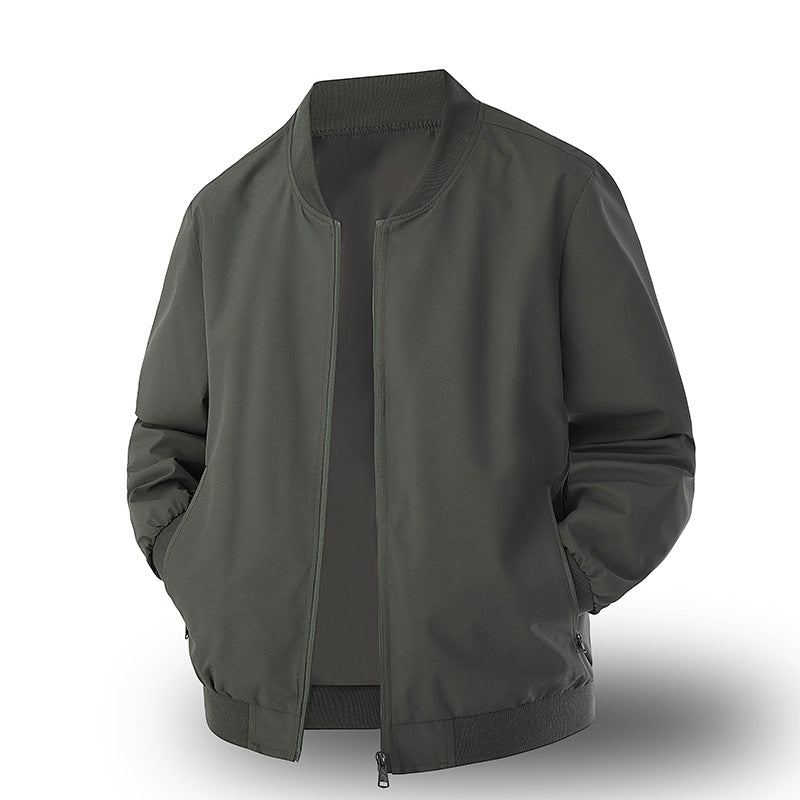 lightweight casual baseball-collar jacket