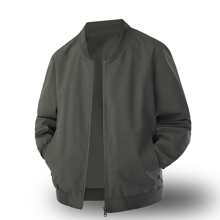 lightweight casual baseball-collar jacket
