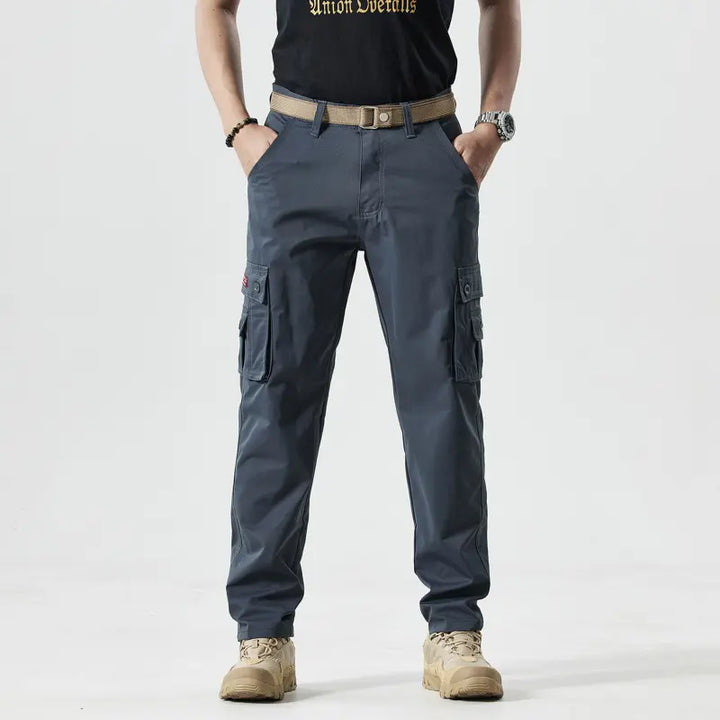 Casual Multi-Pocket Straight-Leg Pants