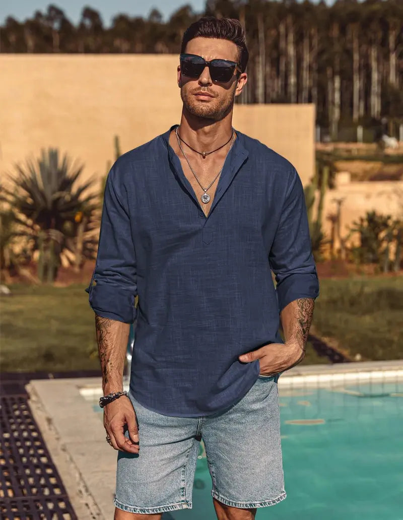 Coastal Linen Henley