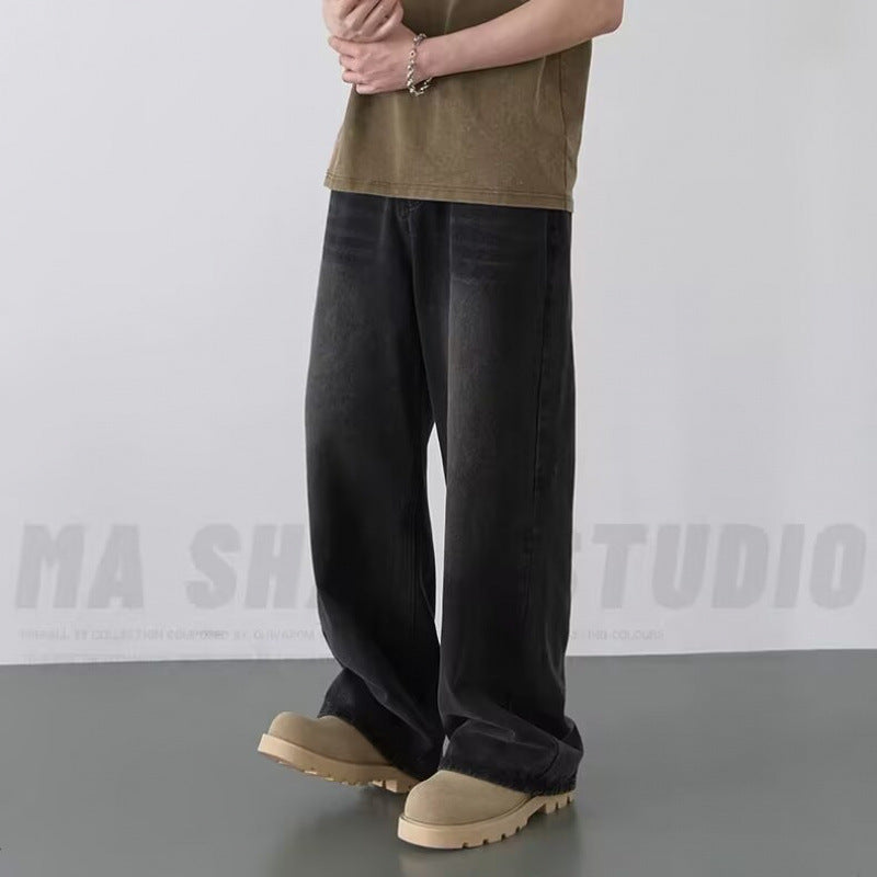 Vintage Wide-Leg Denim Jeans