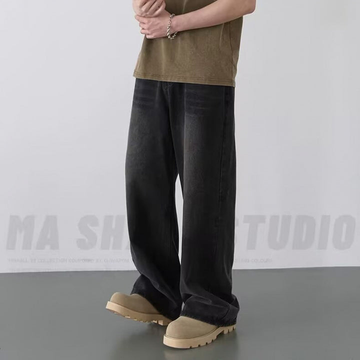 Vintage Wide-Leg Denim Jeans