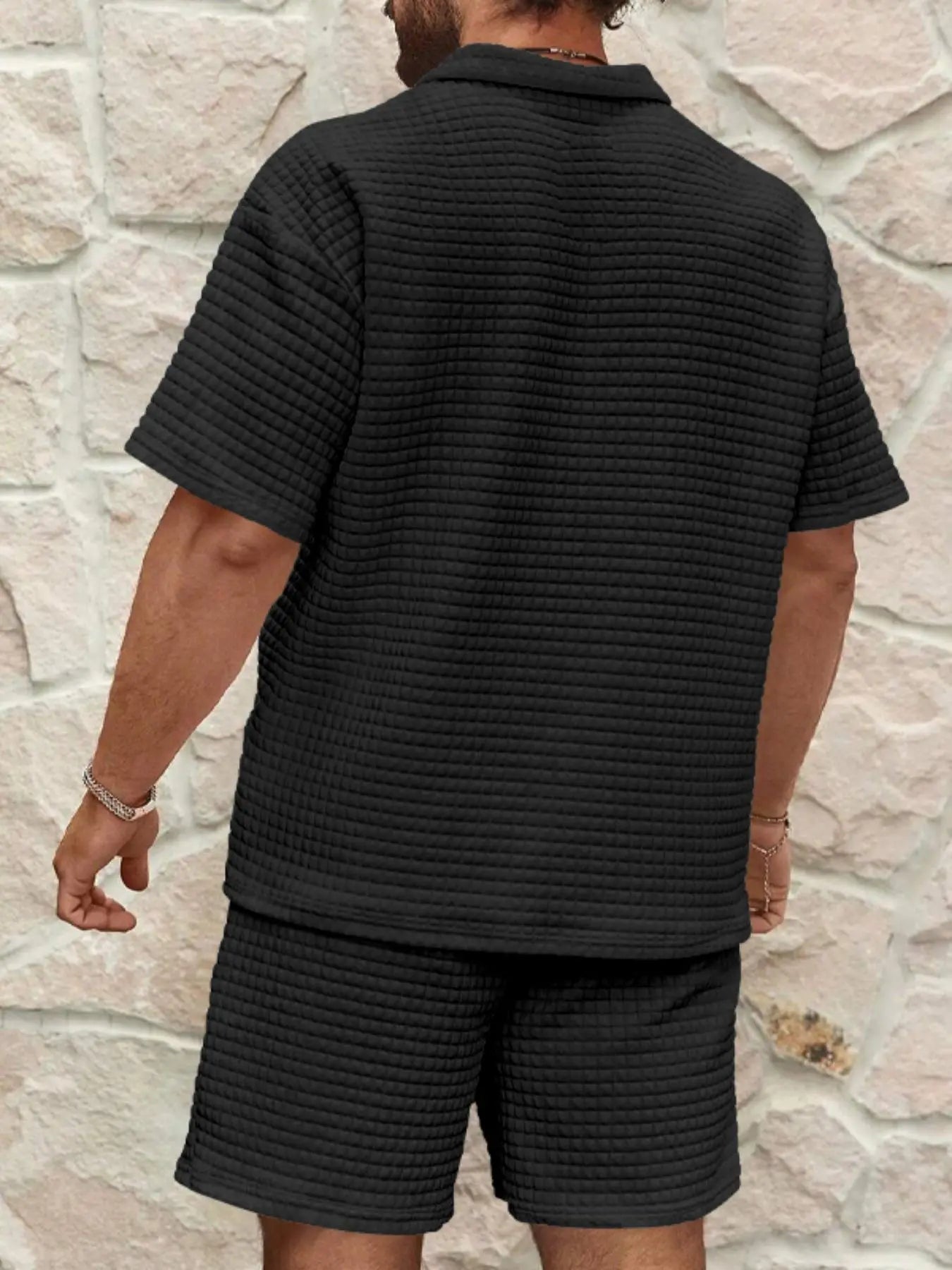 Elite Waffle-Knit Polo Set