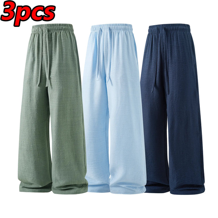 RELAXED FIT LINEN PANTS