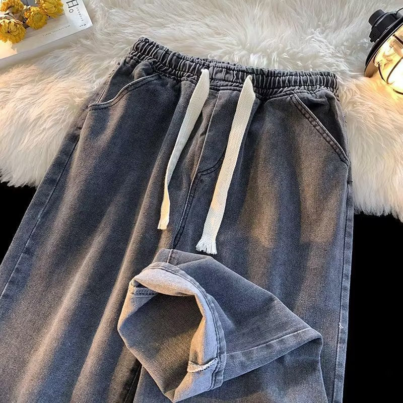 Vintage Wash Baggy Denim Jeans