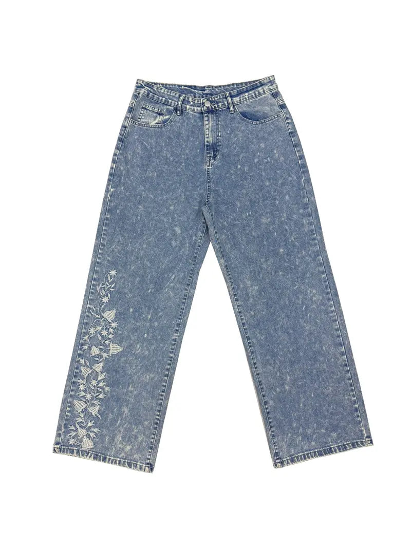 Thin Oversized Wide Leg Denim Jeans