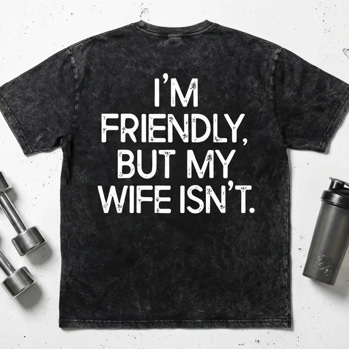 A washed black statement tee made for men