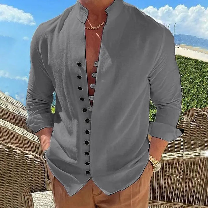 Luxe Linen Henley Shirt