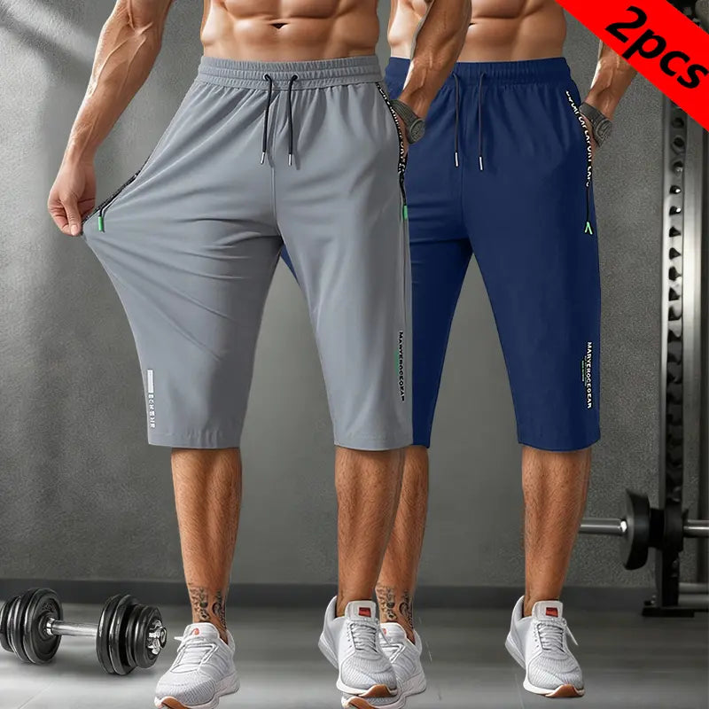 Men’s lightweight ice silk 3/4 pants