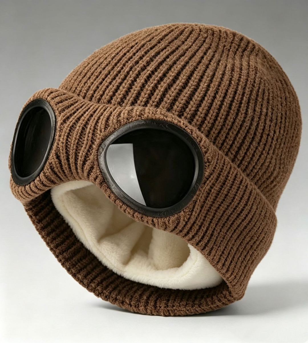 Goggle Lens Design Beanie Hat